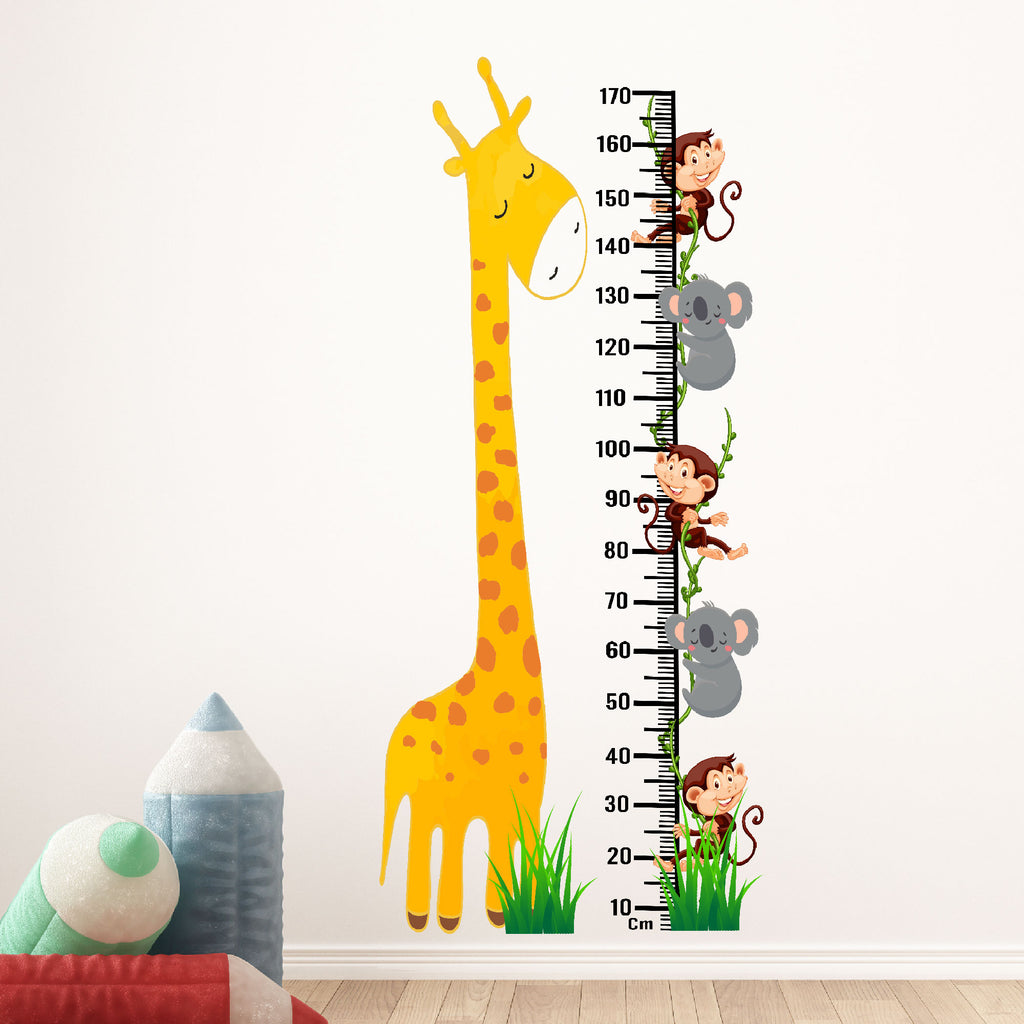 Giraffe Height chart for kids wall Stickers
