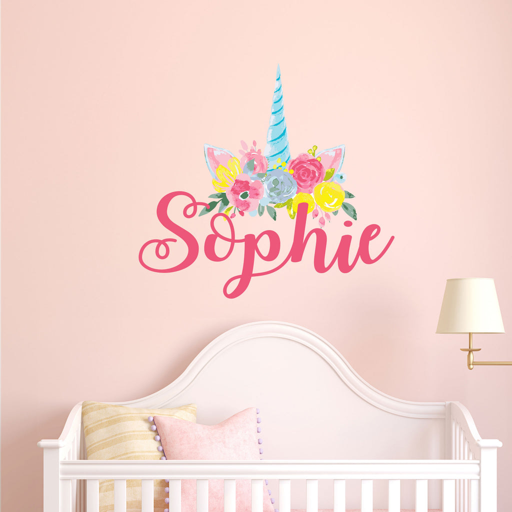 Unicorn Custom Name Wall Decal