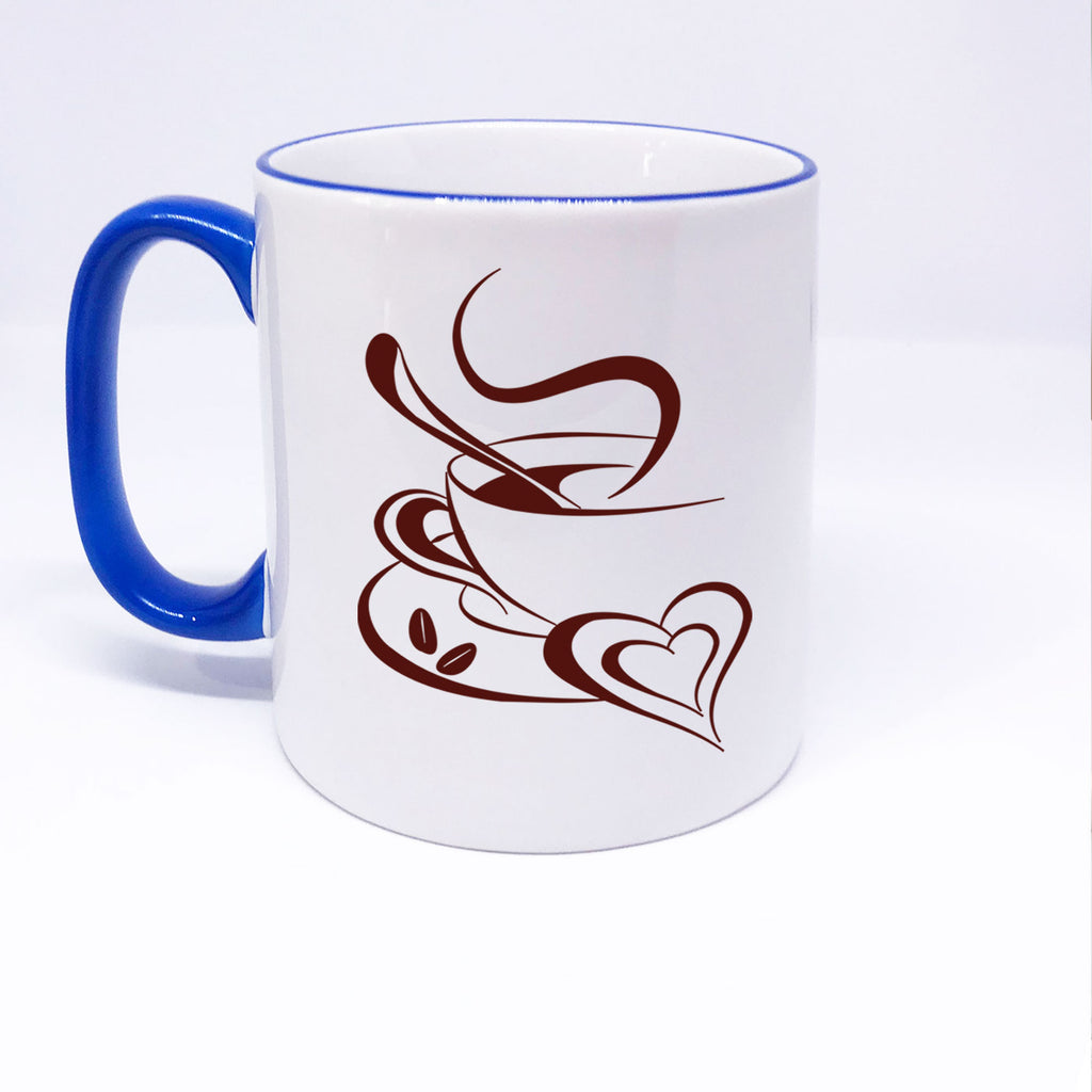 Coffee Cup with Heart shape printed Coffee Mug