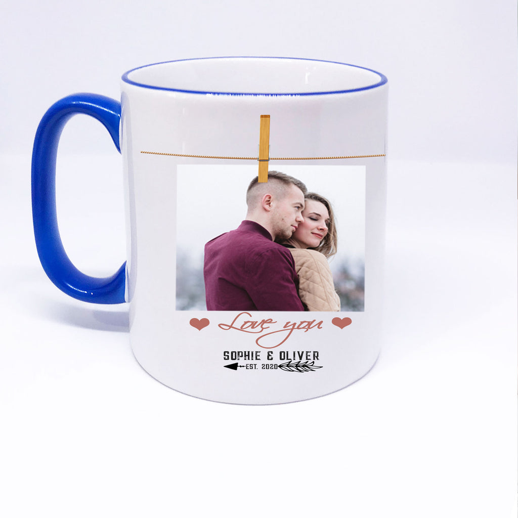 Photo & EST Year printed Couple Personalized Mug