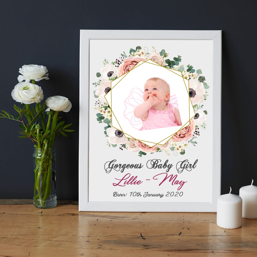 Baby Girl Personalized Name Photo Frame
