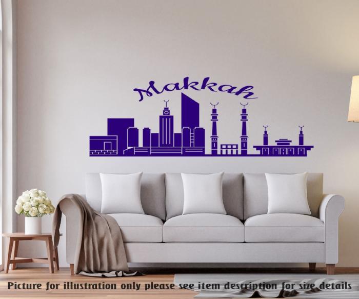 Makkah City Skyline printed Islamic Wall Art 