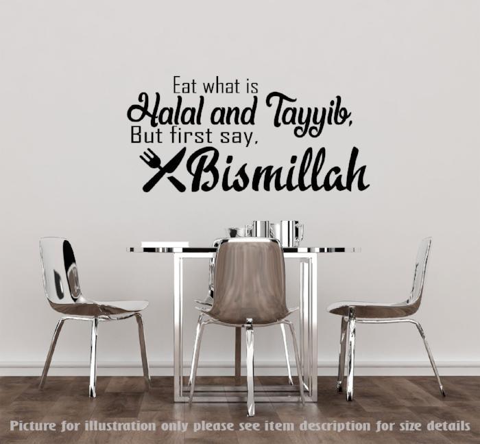 "But first say Bismillah" Islamic Wall Art