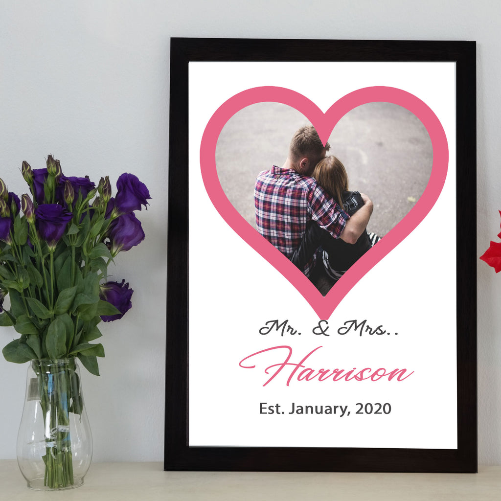 "Mr. & Mrs." Couple Personalized Picture Frame