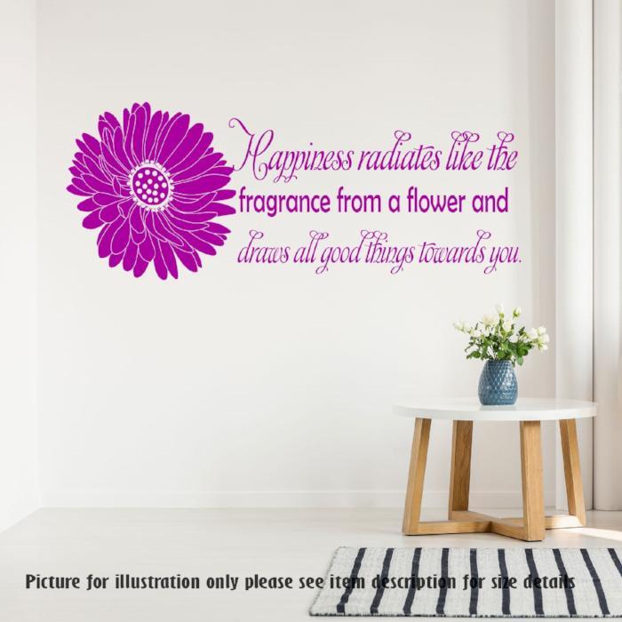 Happiness radiates like the fragrance from a flower Nursery Wall Art