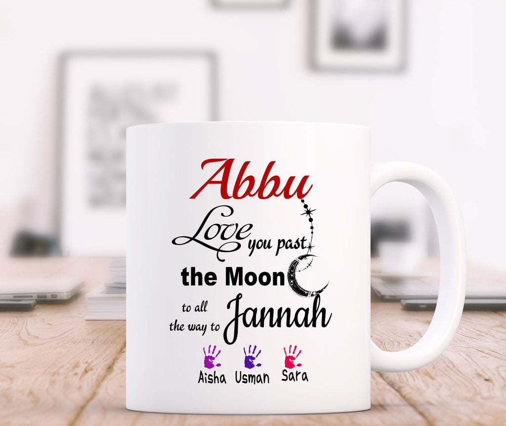 Abu ji - Love you all the way to Jannah - Muslim Father's day Mug