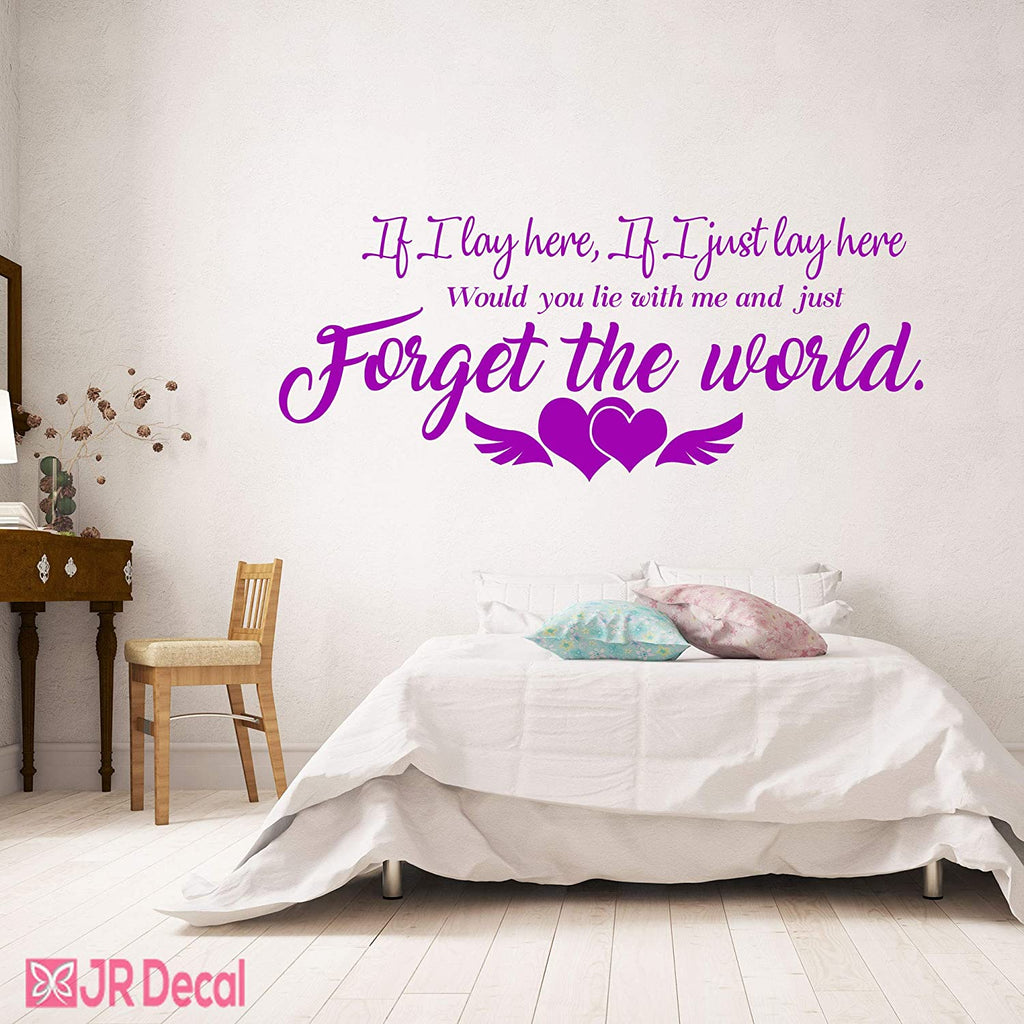 Just forget the world - Romantic quotes wall stickers