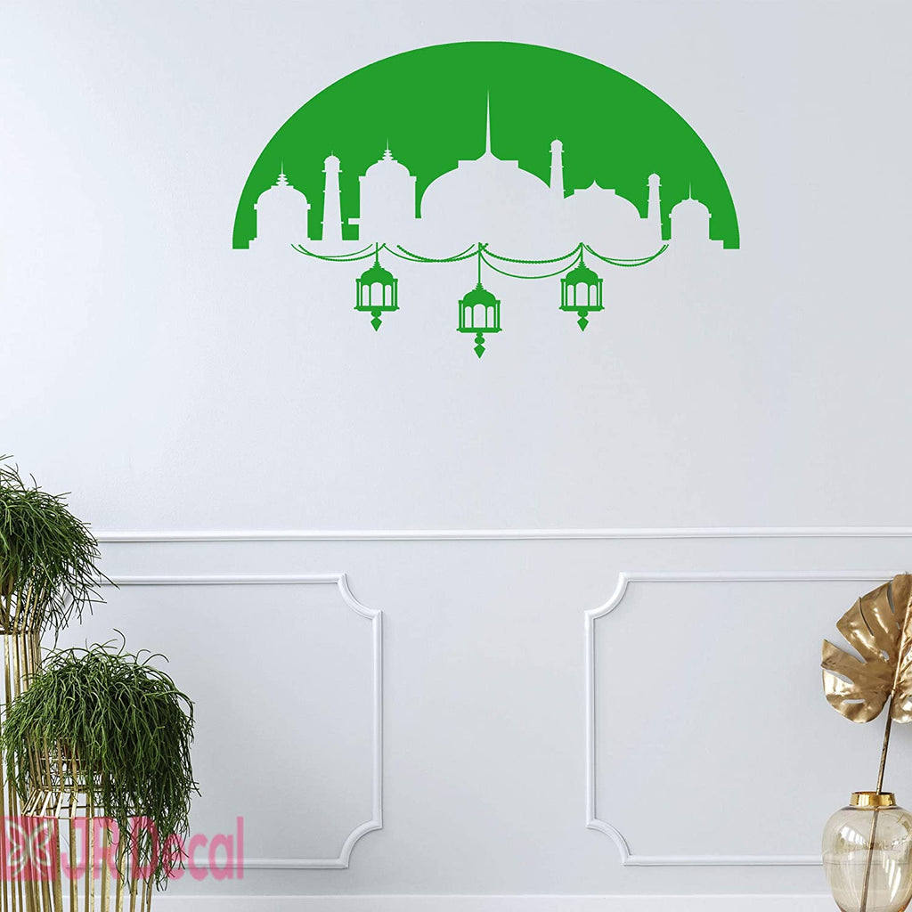 Umbrella shaped Mosque wall sticker