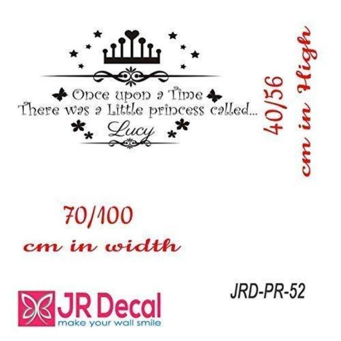 'Once upon a time'- Princess Personalised Name Sticker