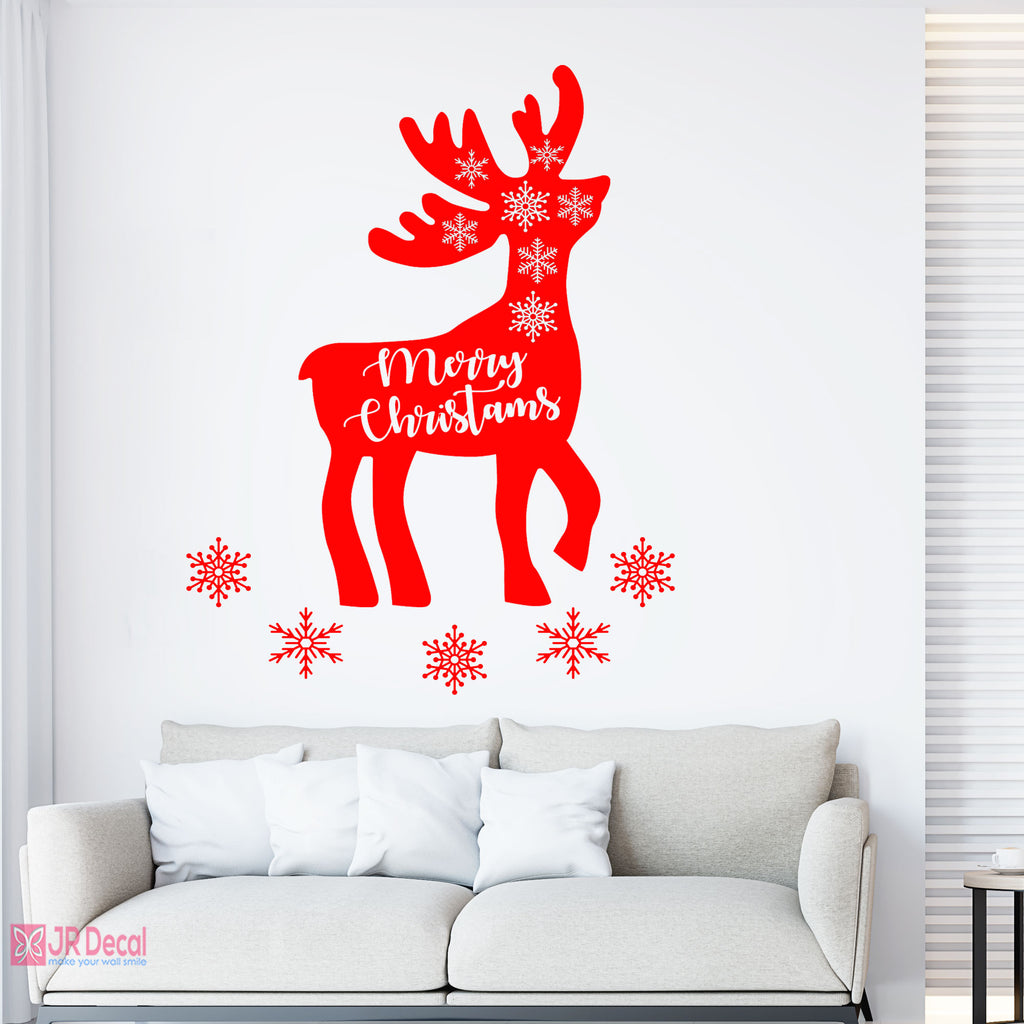 Reindeer Merry Christmas wall decorations