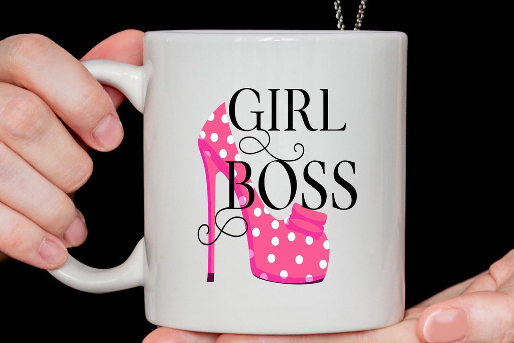 "Girl Boss" High-Heel Shoe printed Mom Mug
