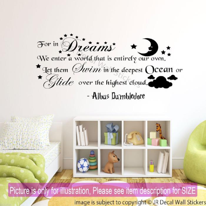 "In Dreams We Enter a World that is Entirely our Own"- Inspirational wall decal