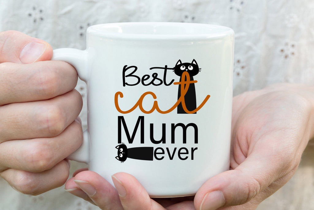 "Best Cat Mum Ever" Cat printed funny mug for Mom