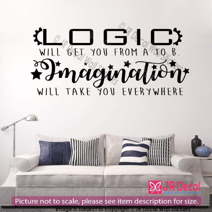 "Imagination will take you everywhere"- Motivational stickers for walls Vinyl decals
