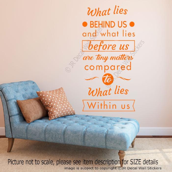 Lies behind us inspirational quotes wall stickers for schools