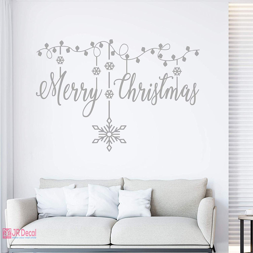 Merry Christmas Snowflake wall stickers Xmas decor