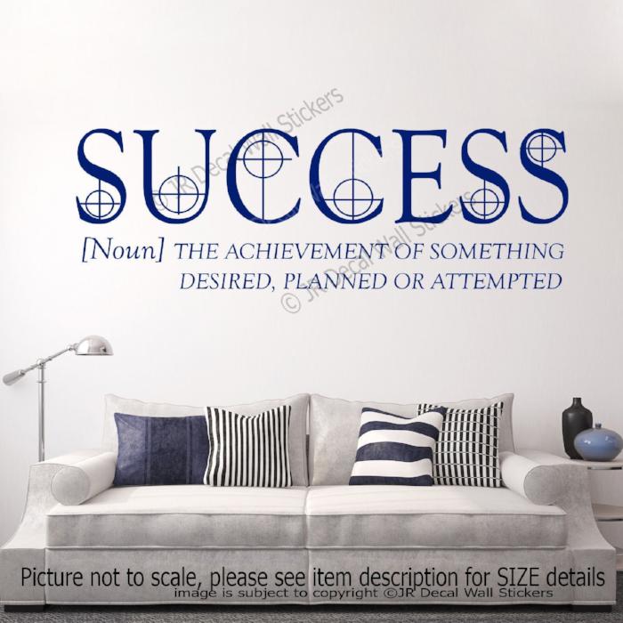 "Success The Achievement"- Inspirational quotes for walls Removable vinyl wall decals