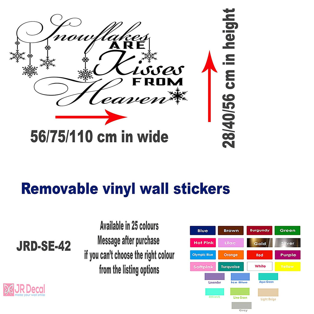Snowflake Christmas Inspirational Quote wall sticker