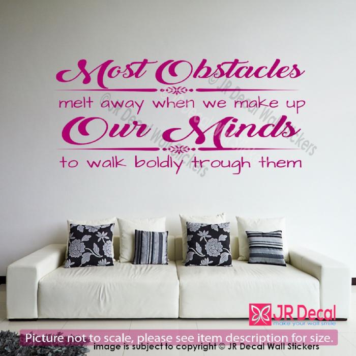 "We make up our Minds"- inspirational quotes wall stickers Vinyl wall art decals