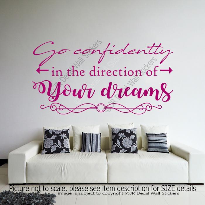 Go confidently in the direction - Motivational quote wall stickers