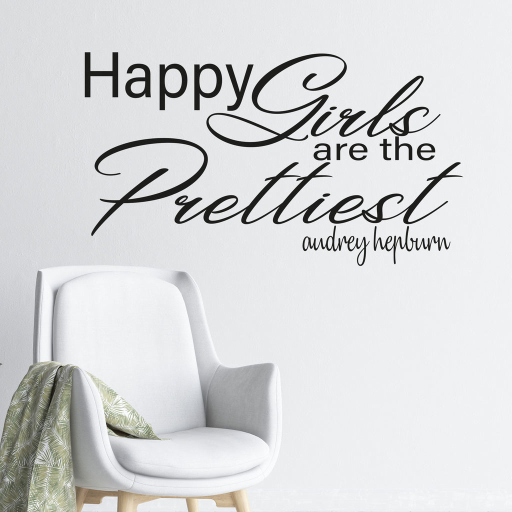 Happy girls are the Prettiest - quotes wall stickers