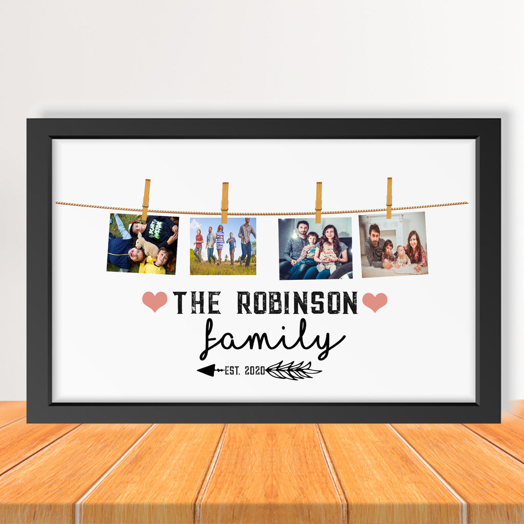Family Picture Frame with Customized Name & Year