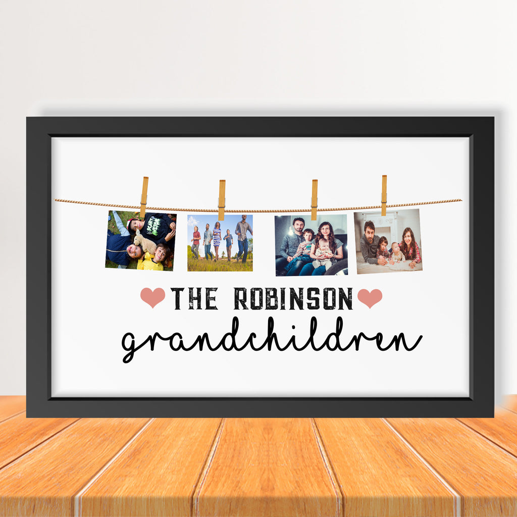 Grandchildren Picture Frame with Customized Name & Year