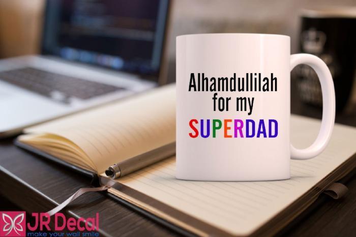 "Alhamdulillah for my SuperDAD" Muslim Dad Mug
