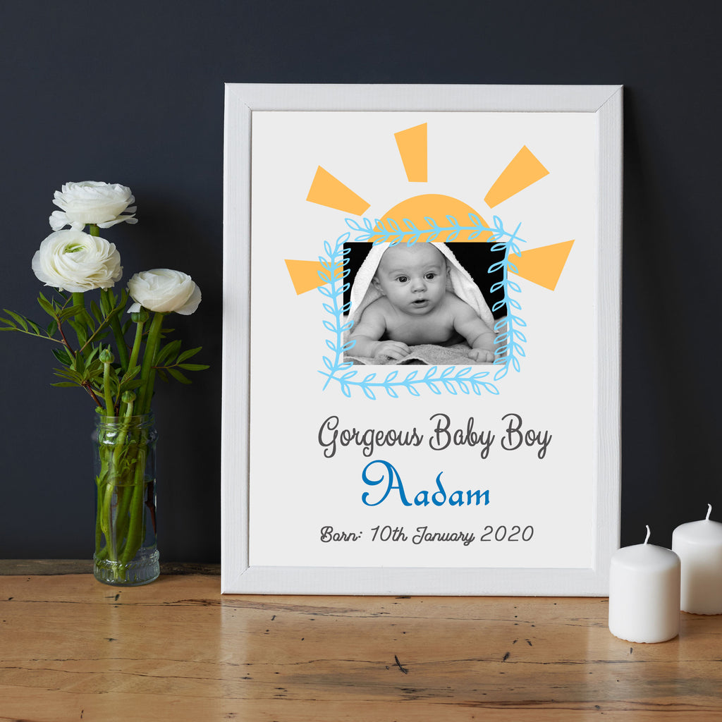 Baby Boy Personalized Name Picture Frame