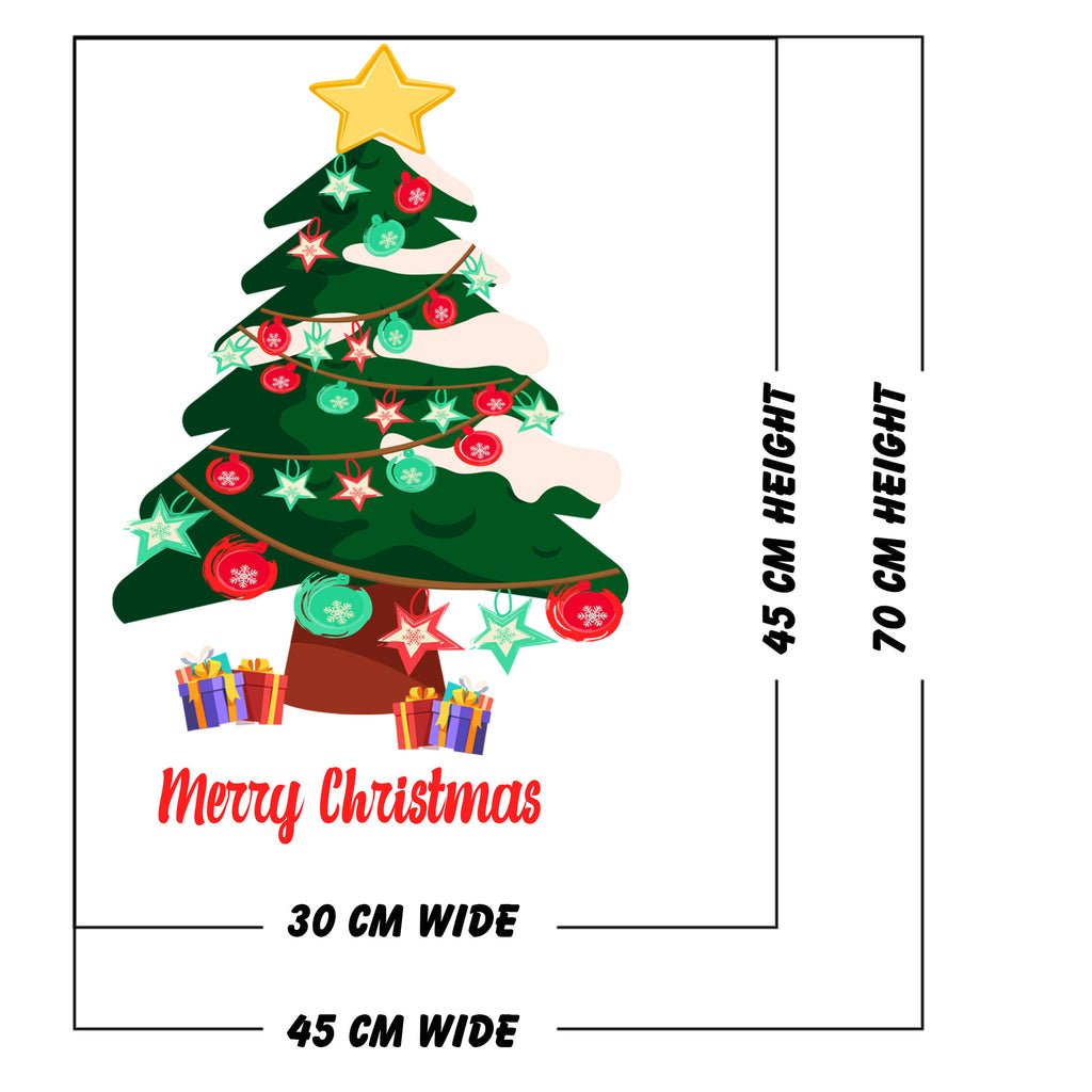Christmas Tree wall Stickers Xmas decals