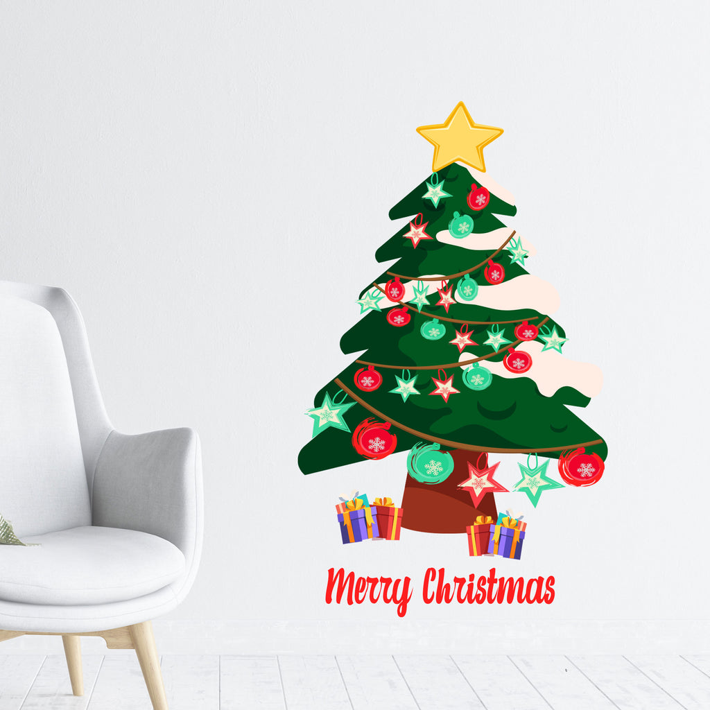 Christmas Tree wall Stickers Xmas decals