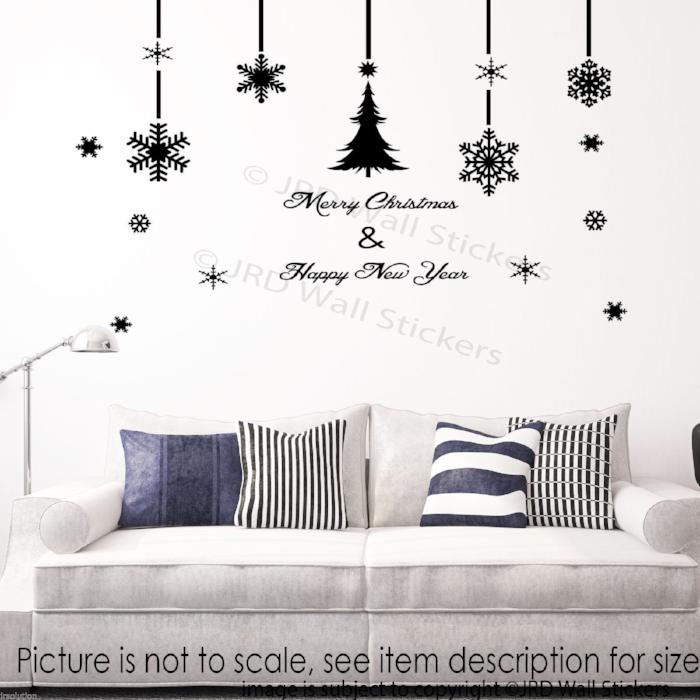 25 Set Merry Christmas Tree Wall Sticker