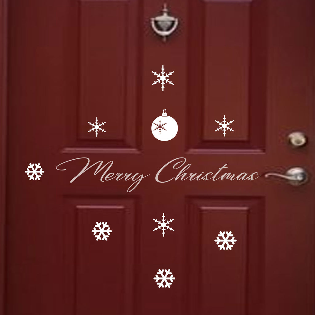 Christmas Door Sign Sticker UK