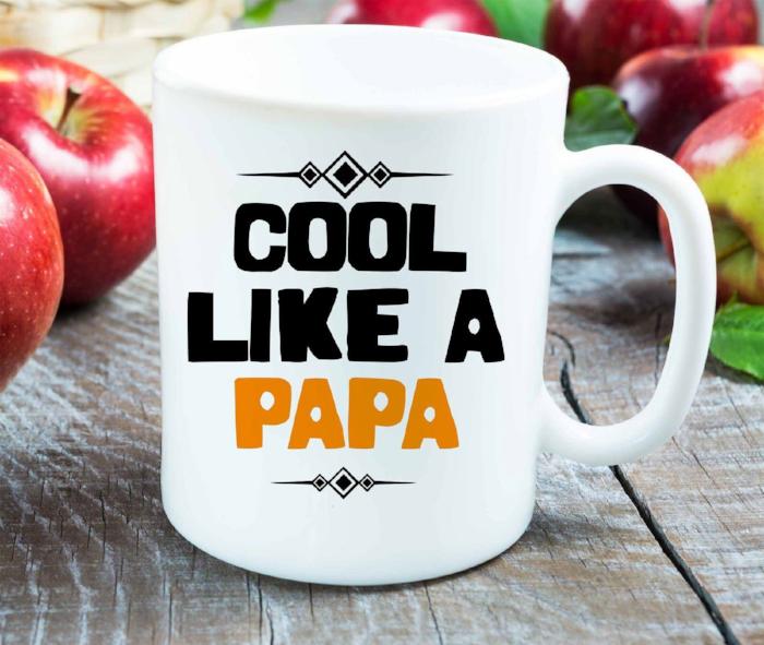 "Cool Like A PAPA" Printed Mug for Dad