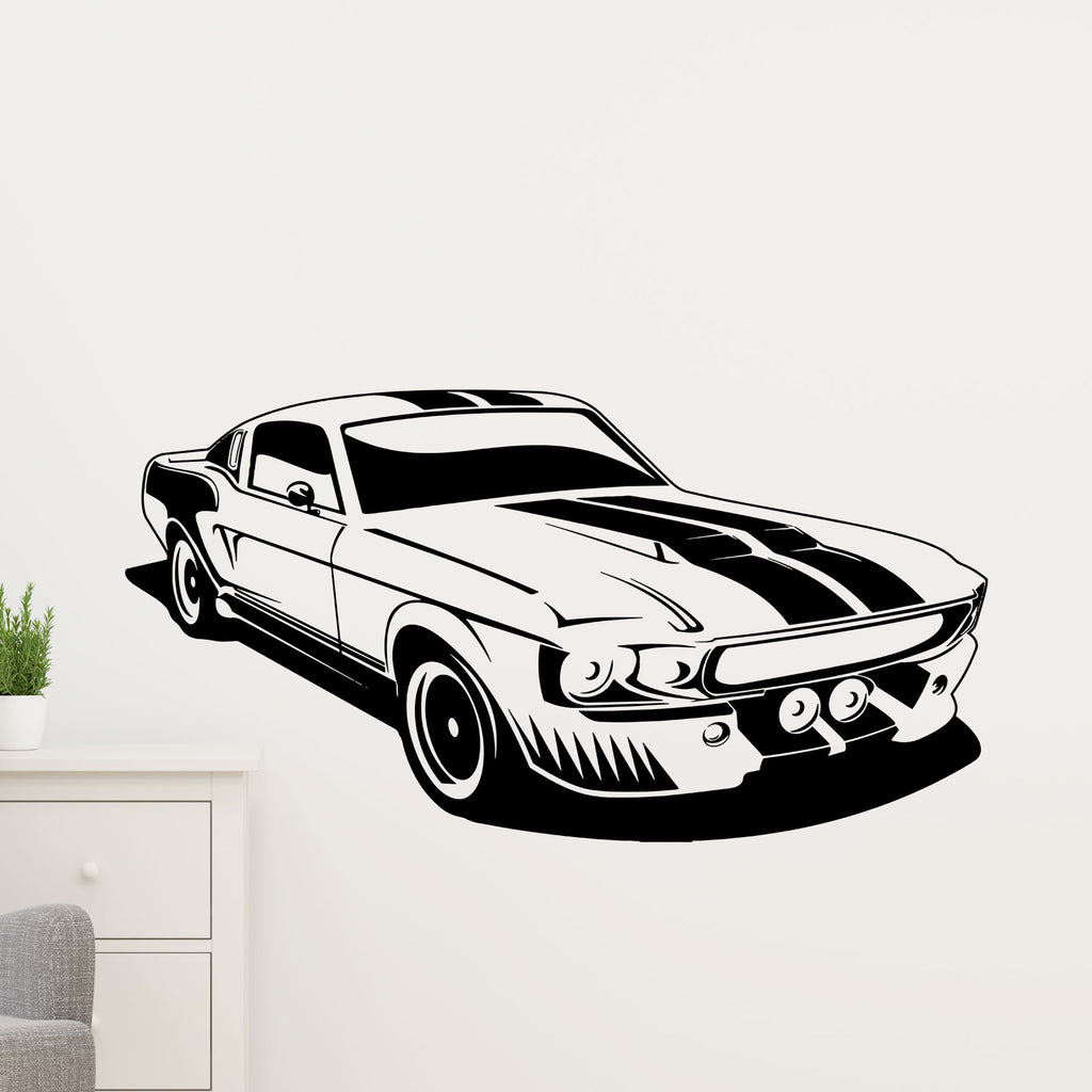 Ford Mustang Car Wall Sticker for Boys Bedroom