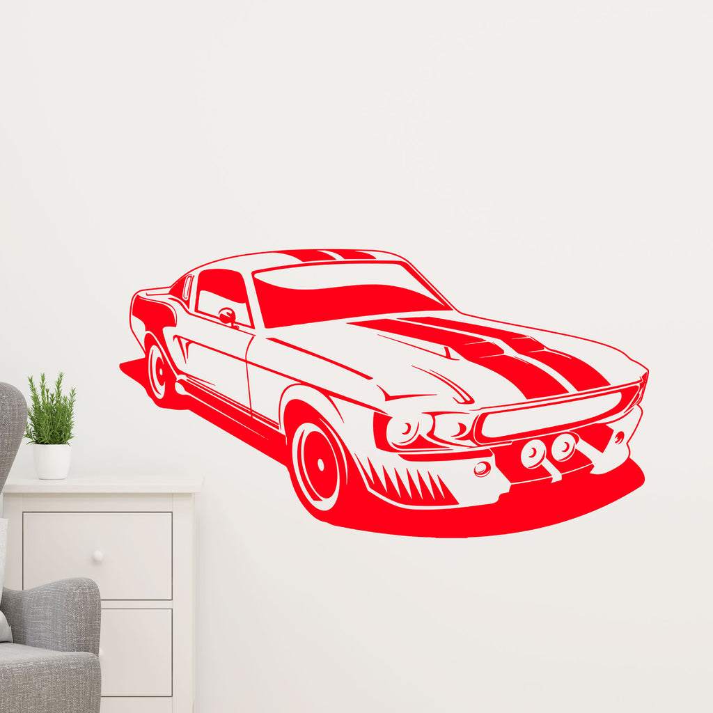 Ford Mustang Car Wall Sticker for Boys Bedroom