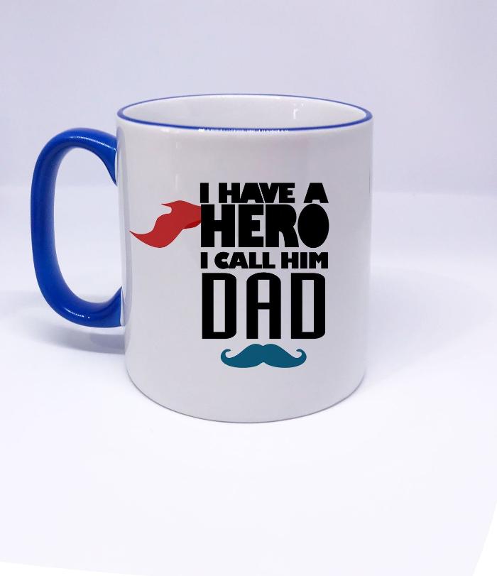 "A Hero I call him DAD" Fathers Day Mug