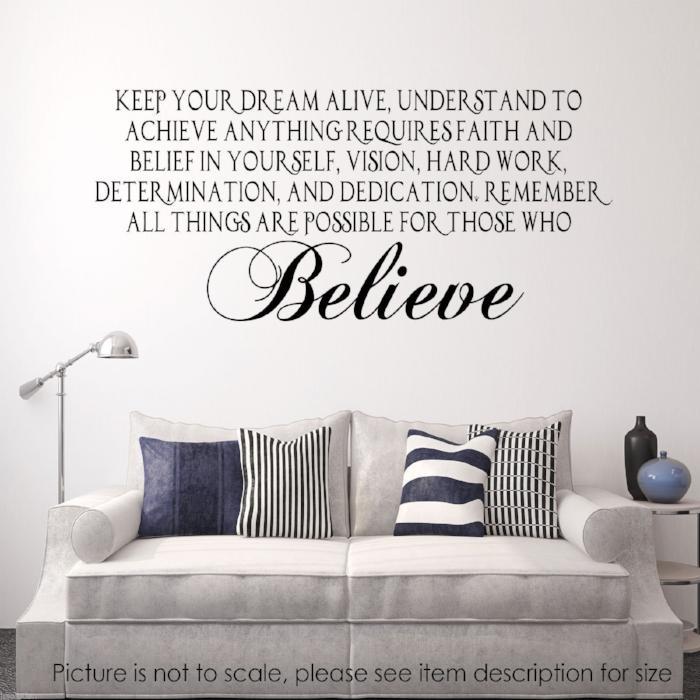 Keep your Dream Alive and Believe Inspirational Quote