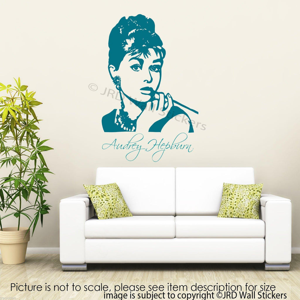 Large AUDREY HEPBURN Wall Art Sticker 