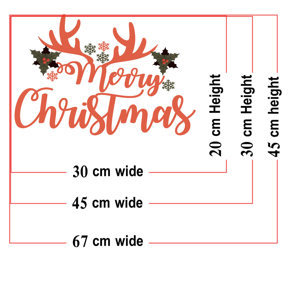 Merry Christmas Reindeer Wall Sticker