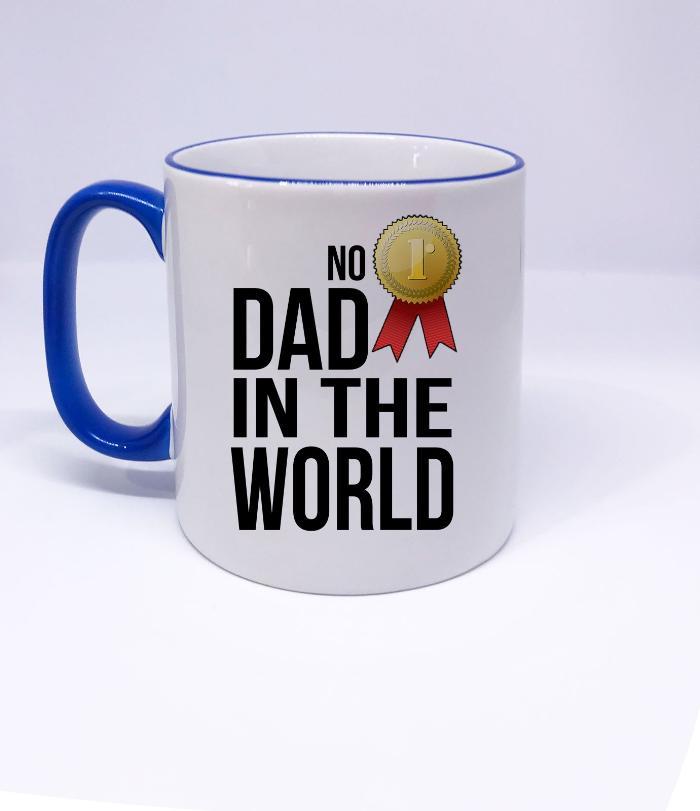 "No 1 DAD in the world" Printed Dad Mug
