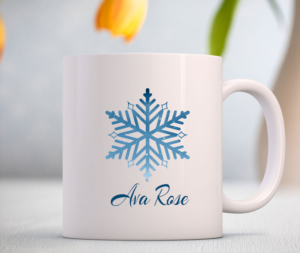 Snowflake Printed Personalized Coffee Mug