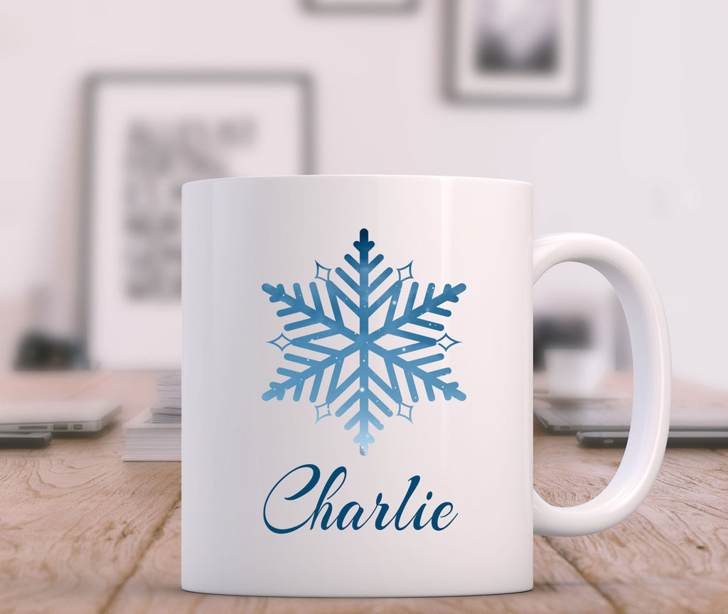 Snowflake Printed Personalized Coffee Mug