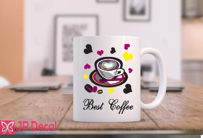 Best Coffee colourful Printed Ceramic Mug D7