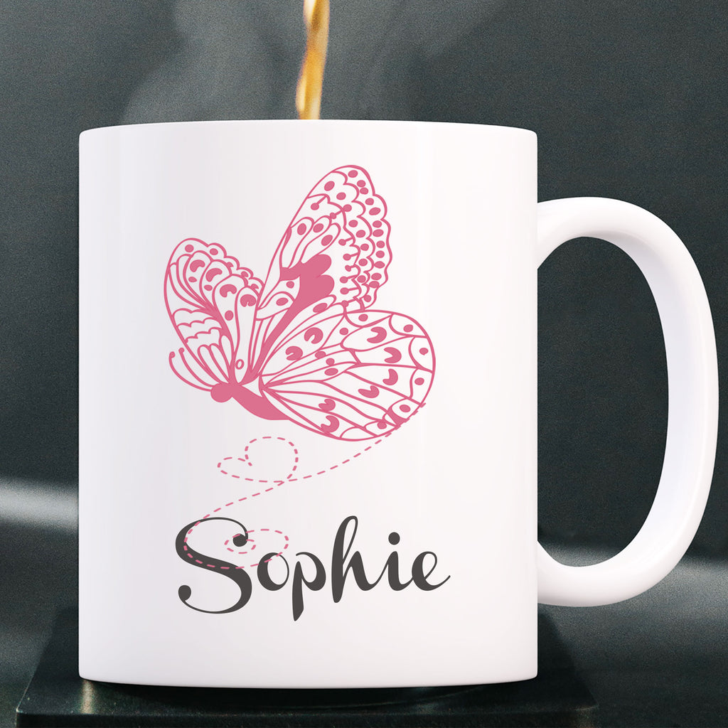 Butterfly Printed Personalized Coffee Mug