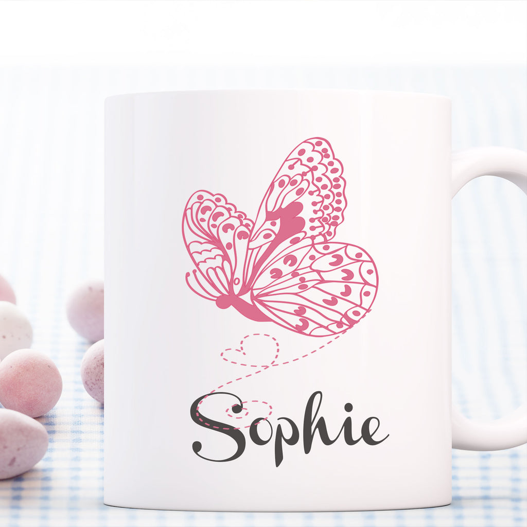 Butterfly Printed Personalized Coffee Mug