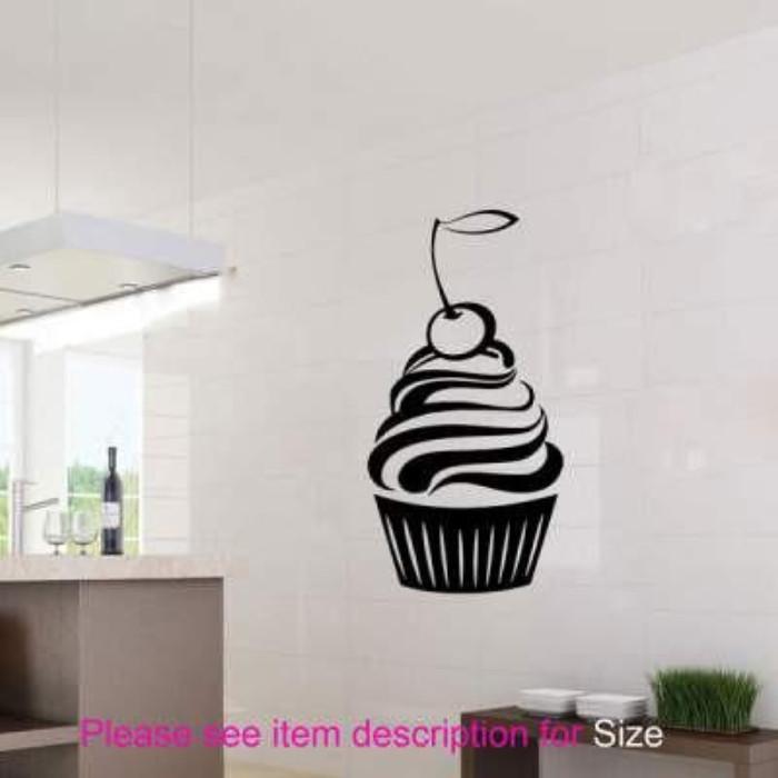 Large Cherry Cupcake wall stickers