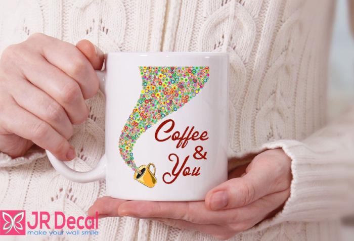 Coffee & You colourful Printed Mug