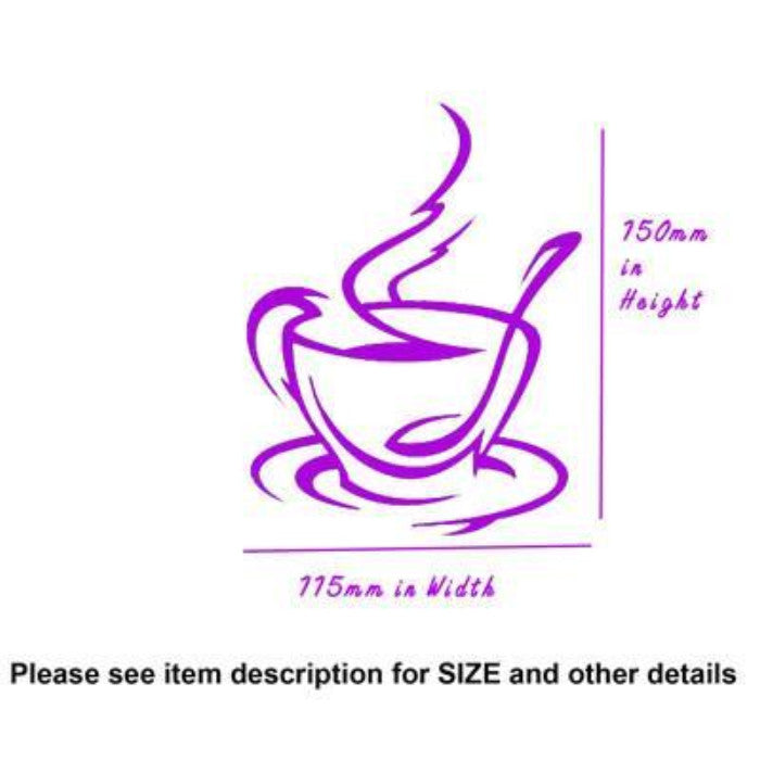 Set of Coffee Cup Kitchen Sticker