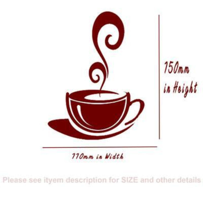 Coffee Cup Set Kitchen Sticker